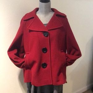 Michael Kors red swing coat
